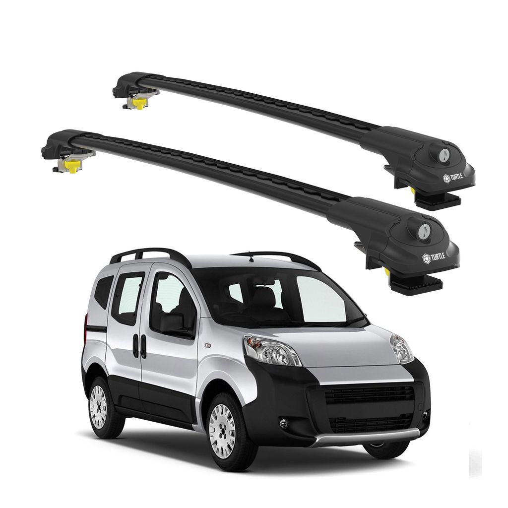 TURTLE DACHTRÄGER AIR-1 CITROEN NEMO ALL 2008 - 2024 (Raised Rails) , Schwarz