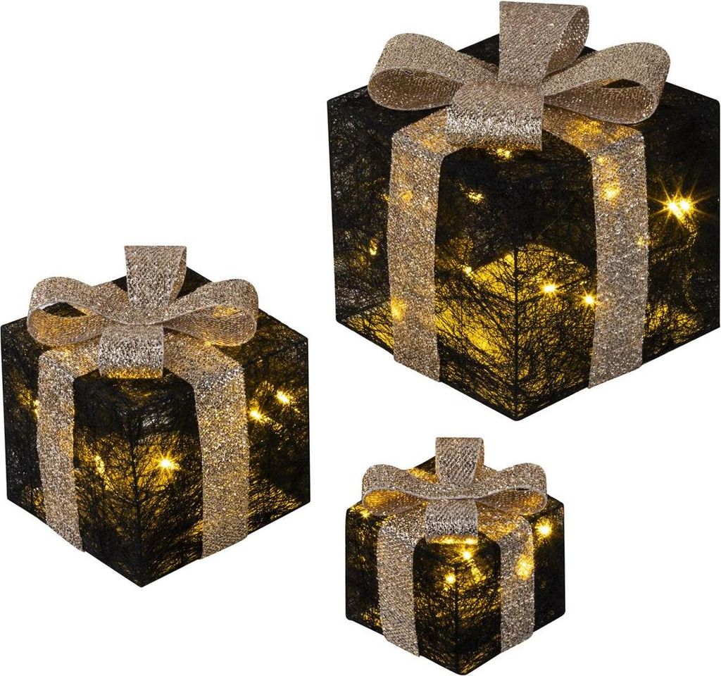 Bambelaa! 3er Led Deko Geschenke Leucht Boxen Timer Produktbild 