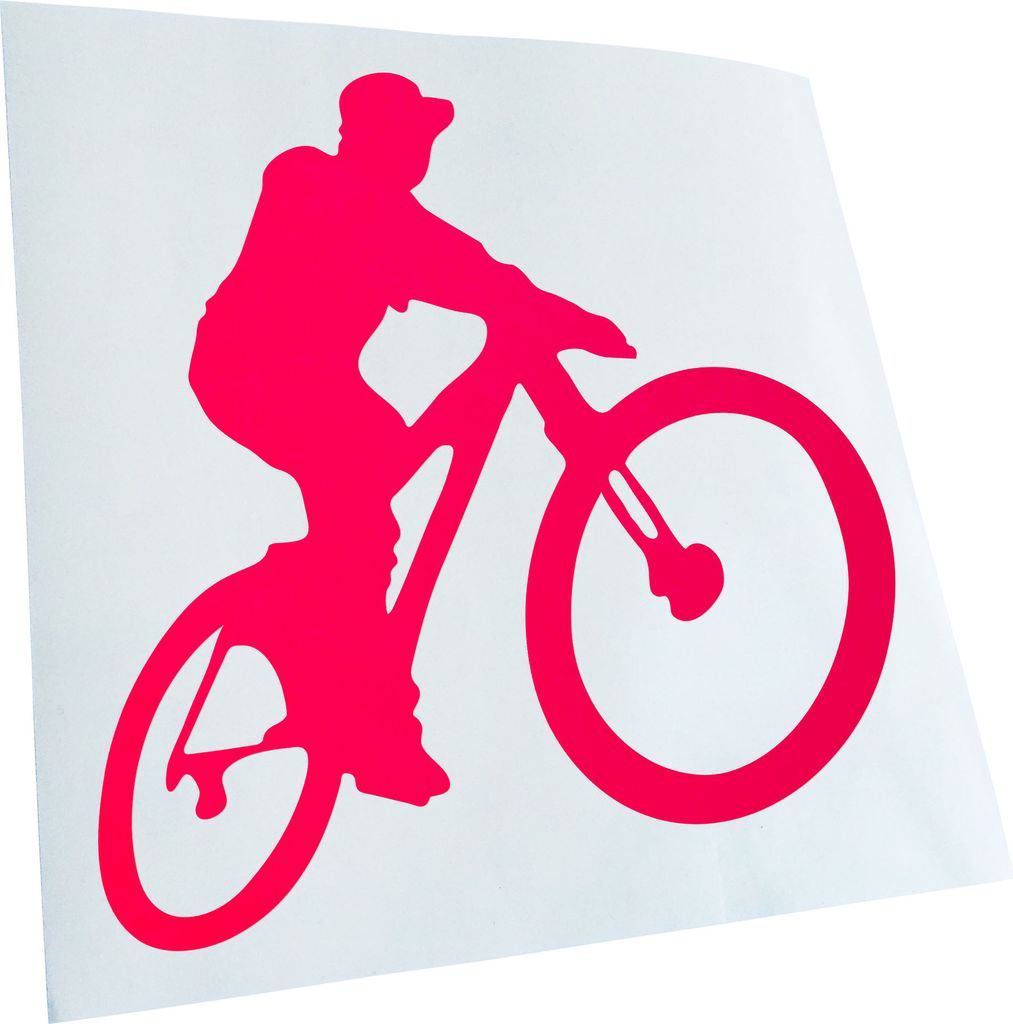 Kiwistar - Autoaufkleber - Mountainbiker MTB Downhill Heckscheibenaufkleber - Aufkleber für Auto Kfz Fahrrad, LKW, Truck Mofa