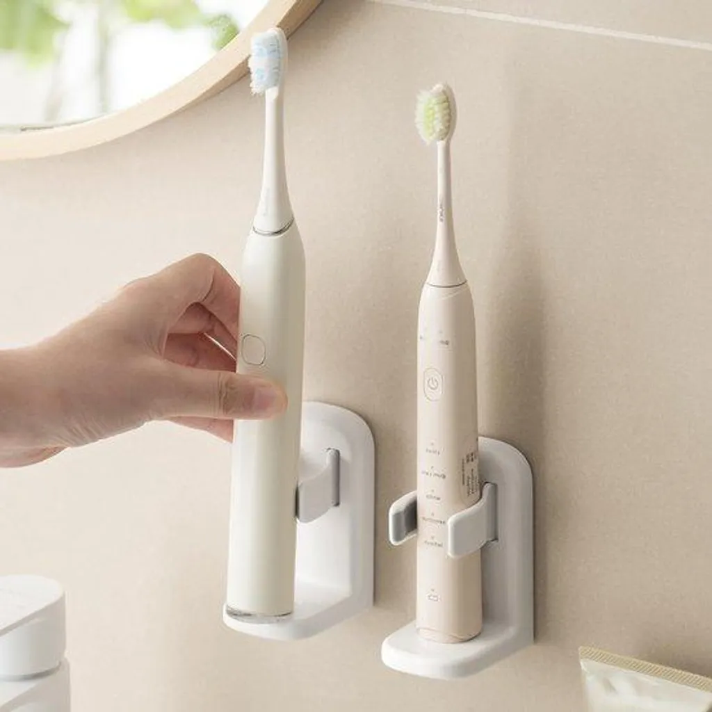 Support Mural pour Brosse à Dents Électrique Blanc sans Perçage x2