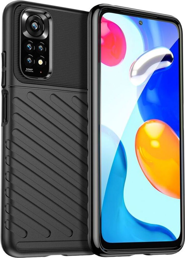 Thunder Case Flexible Armored Cover Sleeve für Xiaomi Redmi Note 11 Pro + 5G / 11 Pro 5G / 11 Pro schwarz