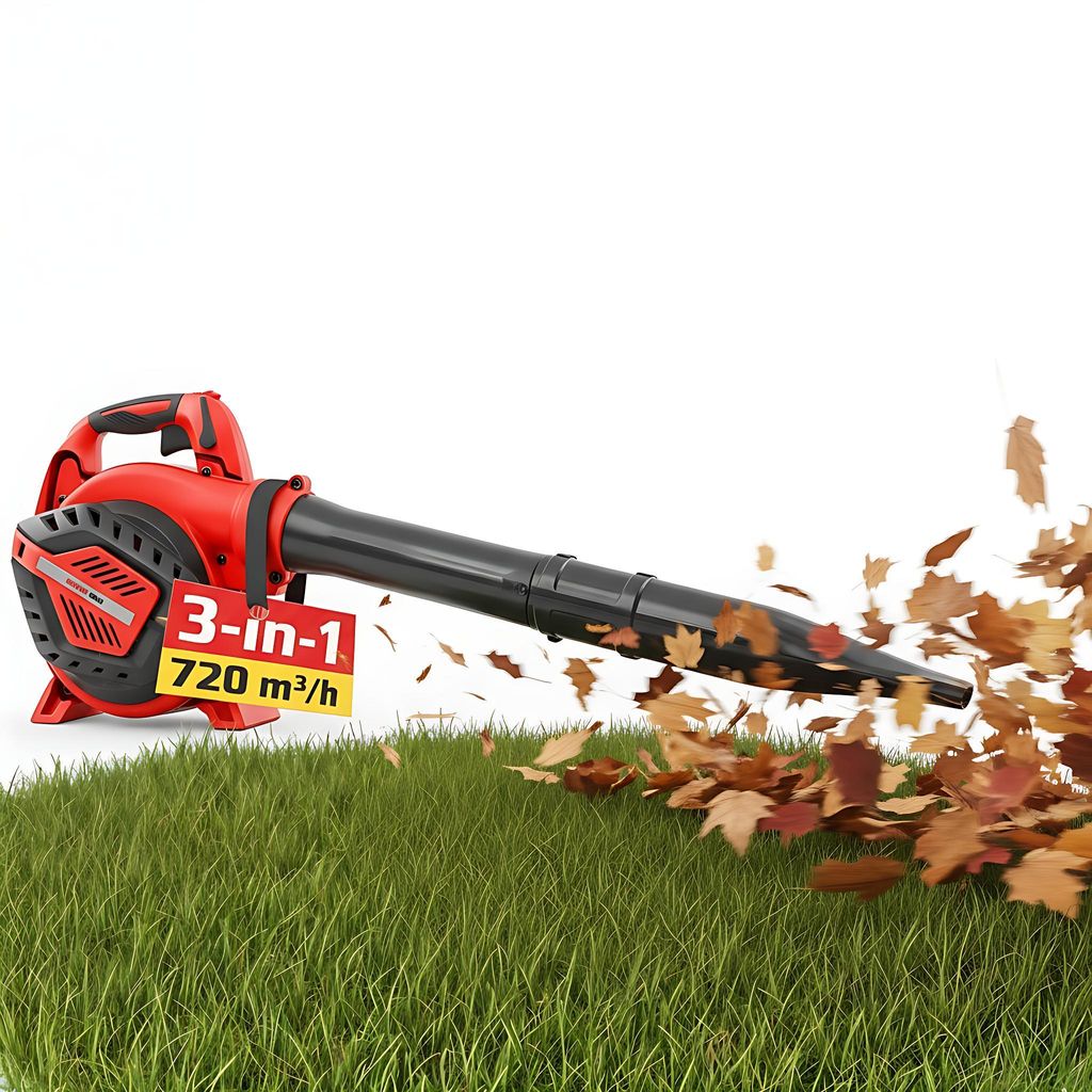 HECHT 9254 Laubbläser 3in1 Laubsauger Häcksler Benzin | 1 PS | 50 L Fangsack | 740 m³/h