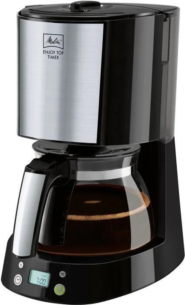 Melitta 1017-11 Enjoy Top Timer: Macchina Caffè con AromaSelector Nero