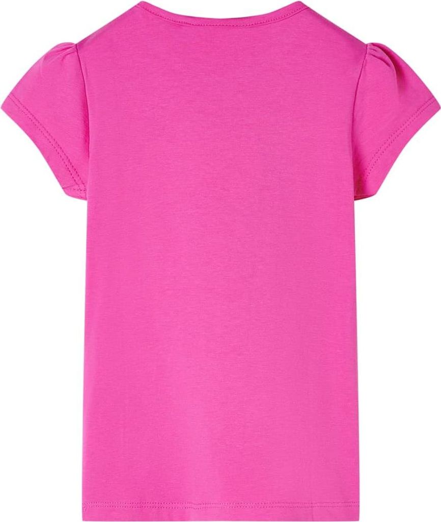vidaXL Kinder-T-Shirt mit Flügelärmeln Dunkelrosa 116 Produktbild 