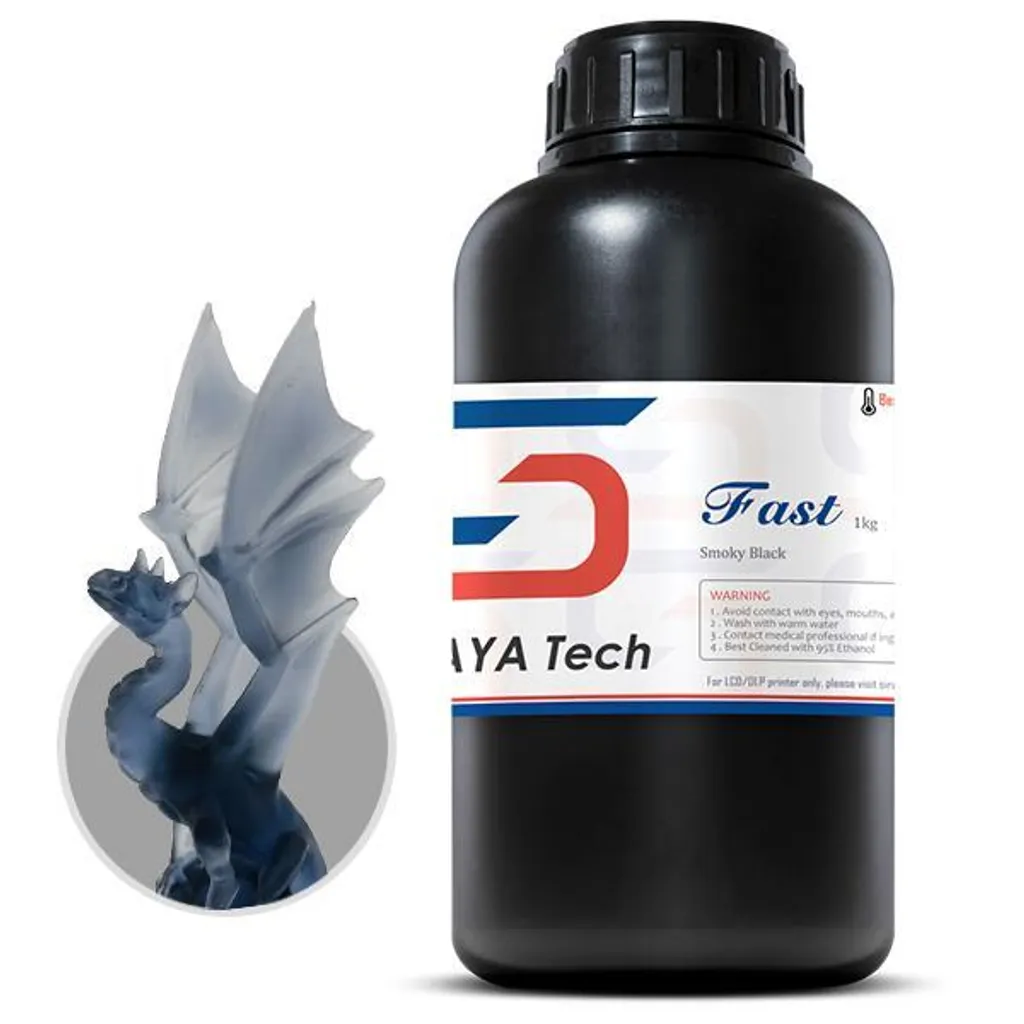 Siraya Tech Fast Résine 3D Noire Fumé 1kg pour Prototypes et Maquettes