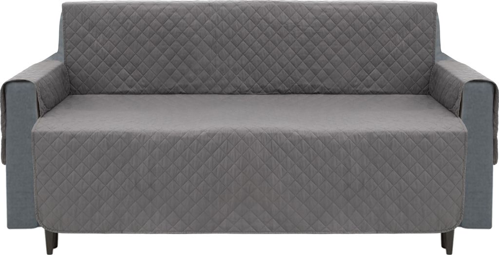 Sitzbezug zum Schutz vor Verschmutzung durch Kinder und Haustiere, Hunde, mit Tasche, Stabil, Gesteppt, Reversible, für Sofa 205 x 150 cm, Grau