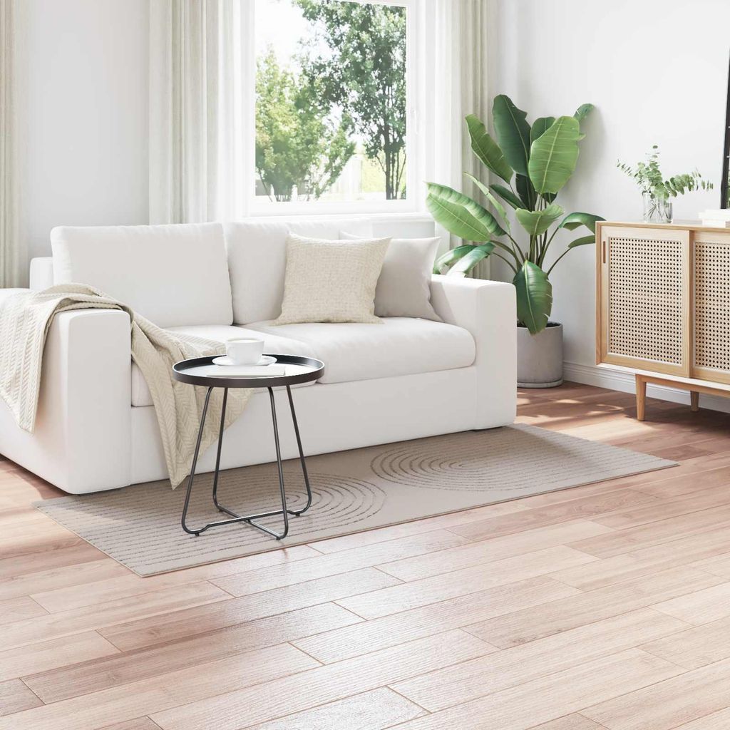 "Schlussverkauf" moderne Teppich - Wohnzimmer Bereichsteppiche - Rechtwinklig HUARTE Creme 150x80 cm C12890