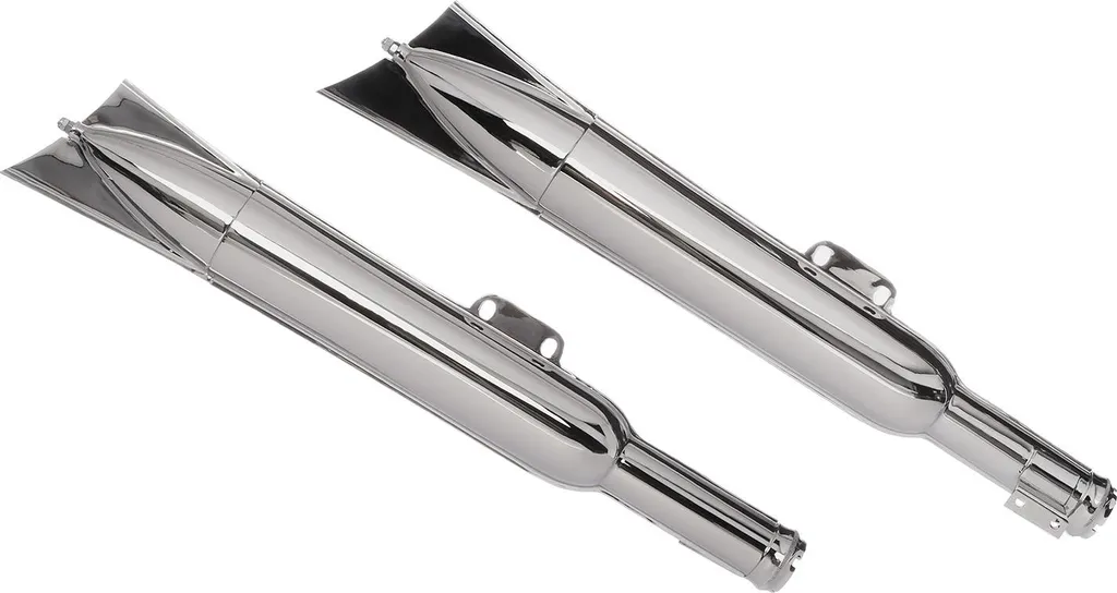 Échappement Fishtail pour Jawa 250 et 350 - Silencieux Chrome Ø40 mm