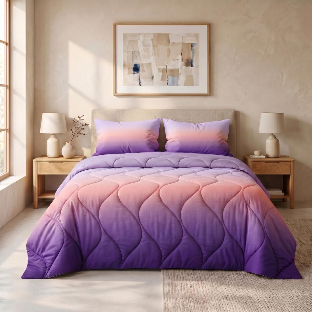 Sleep Comfy Sommerbettdecke 240x220 cm Grün mit Kissenbezug Produktbild 