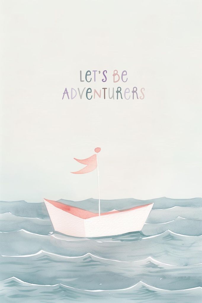 Poster 20x30cm Muster für Kinder, Mädchen und Jungen - Boot