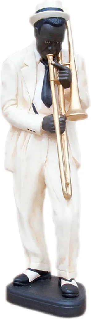 Statue Trombone et Trompette en Métal Doré - Sculpture Design Musique
