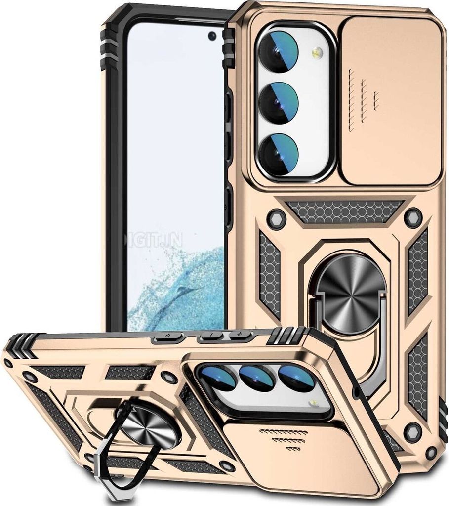 König Design Hülle kompatibel mit Samsung Galaxy S23 Kunststoff Soft Handyhülle - Handy Case Gold