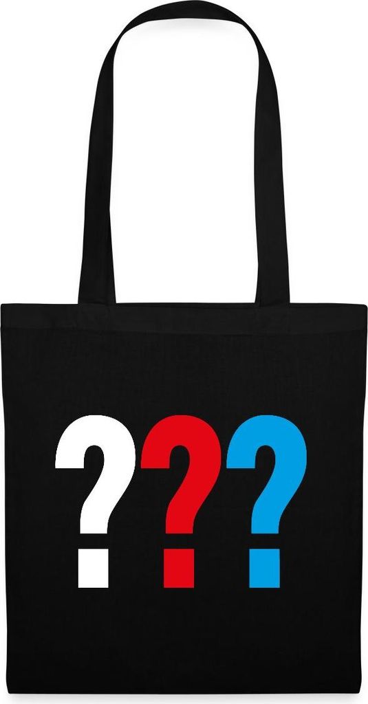 Spreadshirt Die Drei Fragezeichen Logo Stoffbeutel, One size, Schwarz