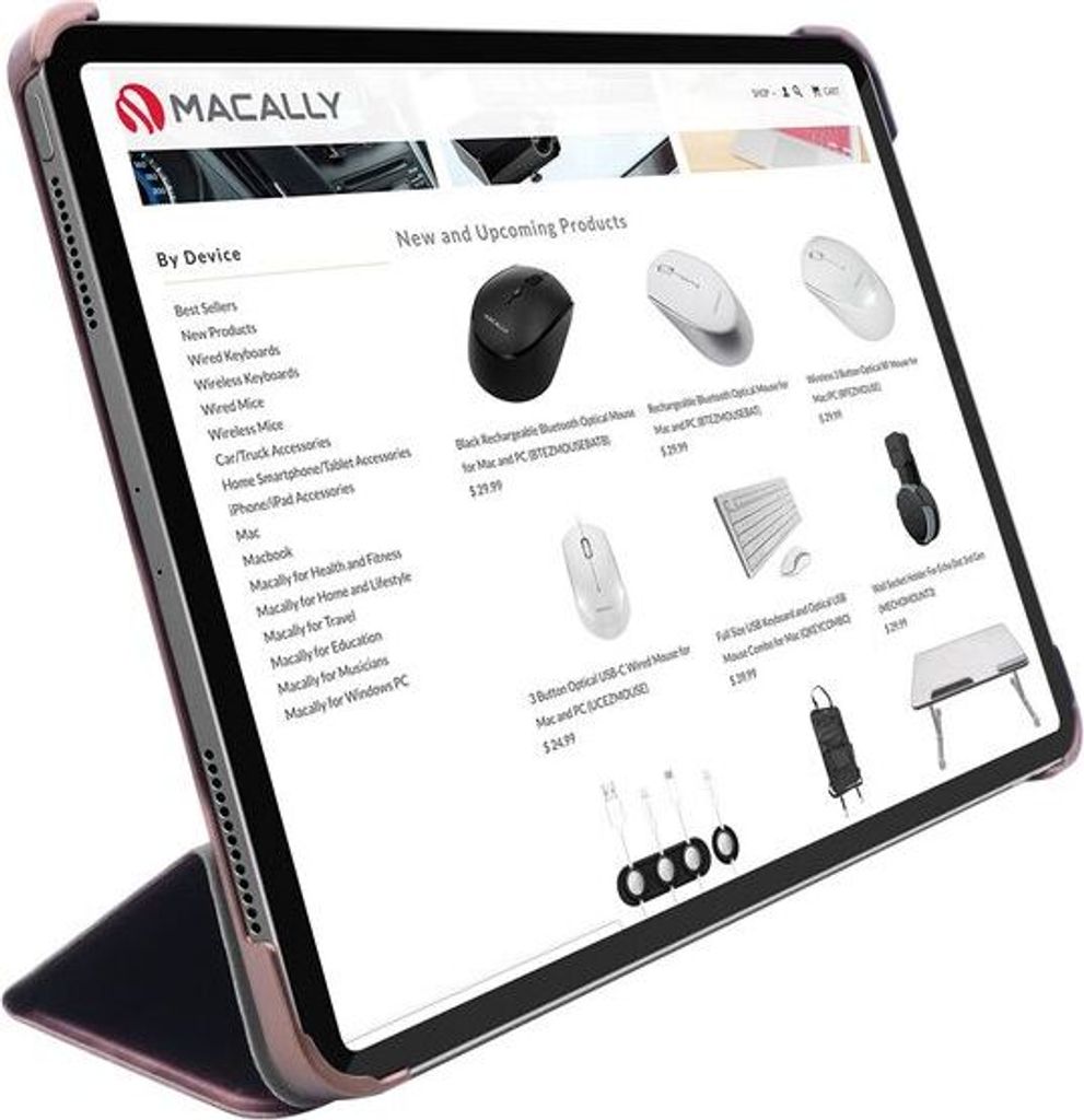 Macally BOOKSTANDPRO5L, Hülle Aufsteller für iPad Pro 12,9' (2021 & 2020) Rose