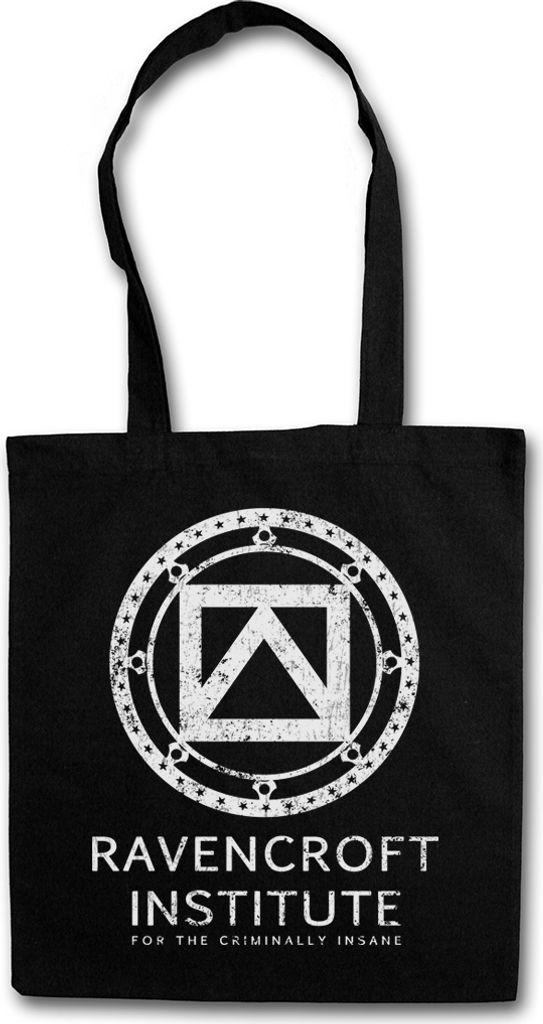 Urban Backwoods Ravencroft Institute Logo, Stofftasche, Farbe: Schwarz