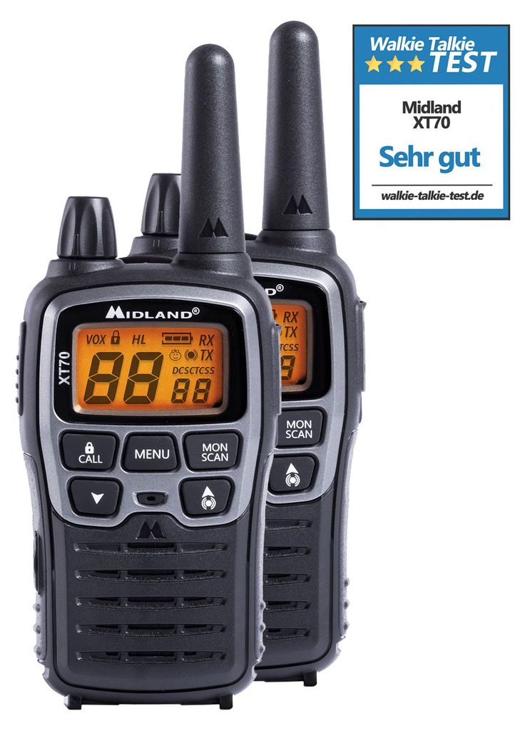 Midland XT70, 24 Kanäle, 446.00625 - 446.09375 MHz, LCD, Produktbild 