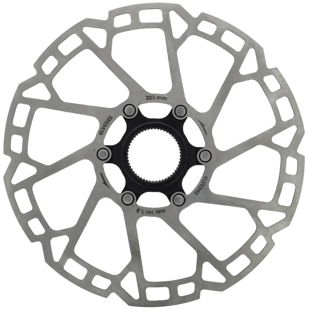 Disco Freno Elvedes 203mm T=2,0mm Centerlock per Ciclisti Esigenti