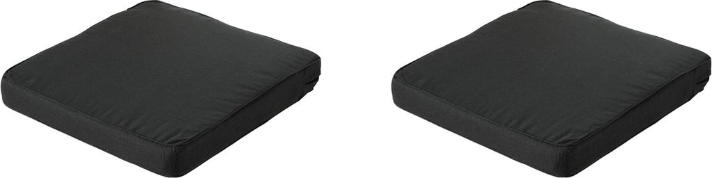 Madison - Lounge Profi-Line Sitzkissen Rib schwarz - ca. 60x60 cm - 2er-Set
