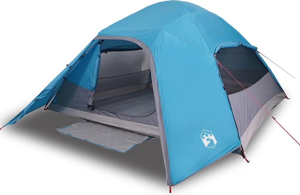 vidaXL Kuppel-Campingzelt 4 Personen Blau Wasserdicht