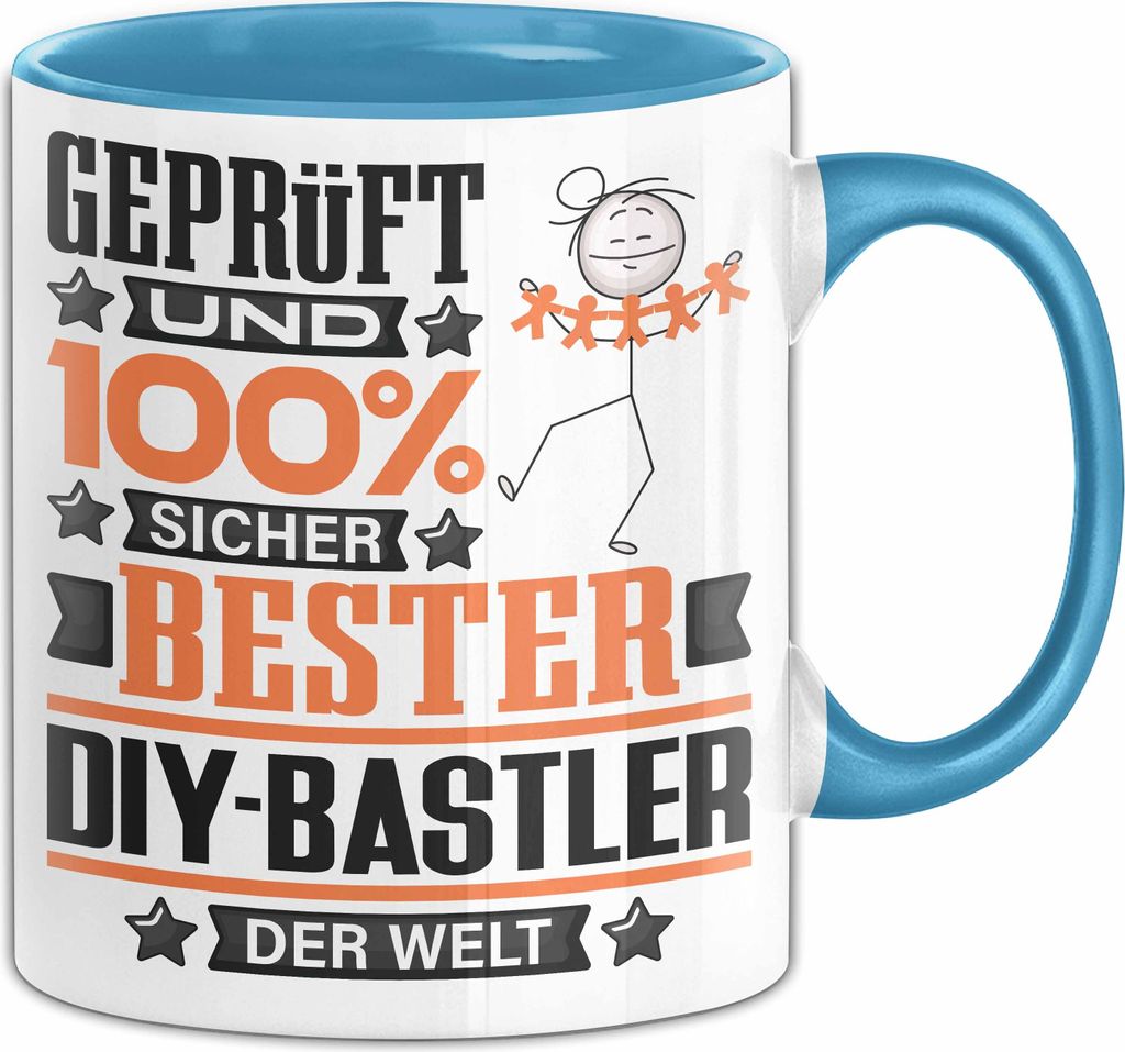 DIY-Bastler Geschenk Lustiger Spruch für DIY-Bastler Geschenkidee Bester DIY-Bastler Der Welt (Blau)
