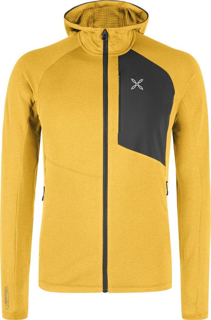 VERTIGO POWER GRID H.MAGLIA - Herren Fleece-Hoodie, Montura, Farbe:348-MUSTARD, Größe:L