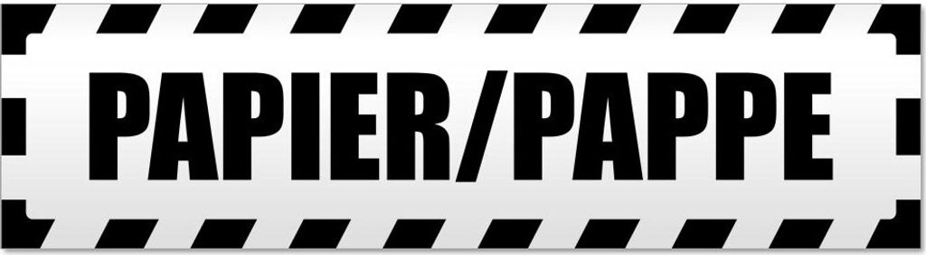 Papier Pappe gestreift Magnetschild Schild magnetisch