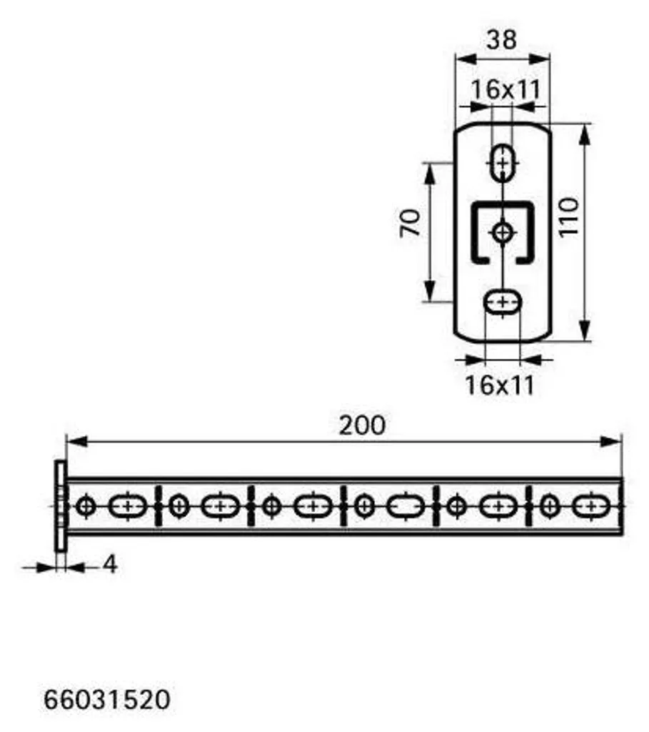 Console Rapidrail 30x15 Ez Support de Fixation Mural en Acier Galva