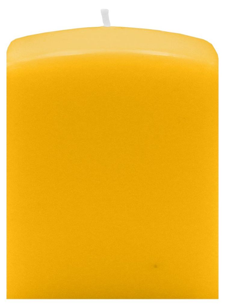 Quader Kerzen Goldgelb 8 x Ø 6/6 cm, 4 Stück