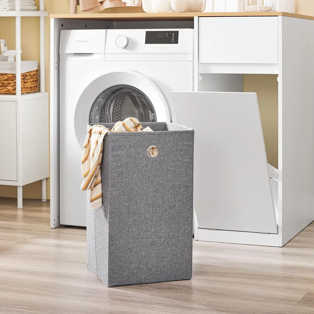 Rangement buanderie compact blanc pour organiser lessive et accessoires - 3
