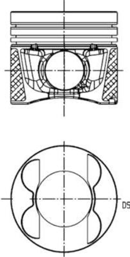 KOLBENSCHMIDT 40096630 Kolben OE kompatibel mit Magentis, Touareg, 1007, A6 4F, S-Klasse, R-Klasse, M-Klasse, GLK-Klasse, GL-Klasse, G-Klasse, E-K...