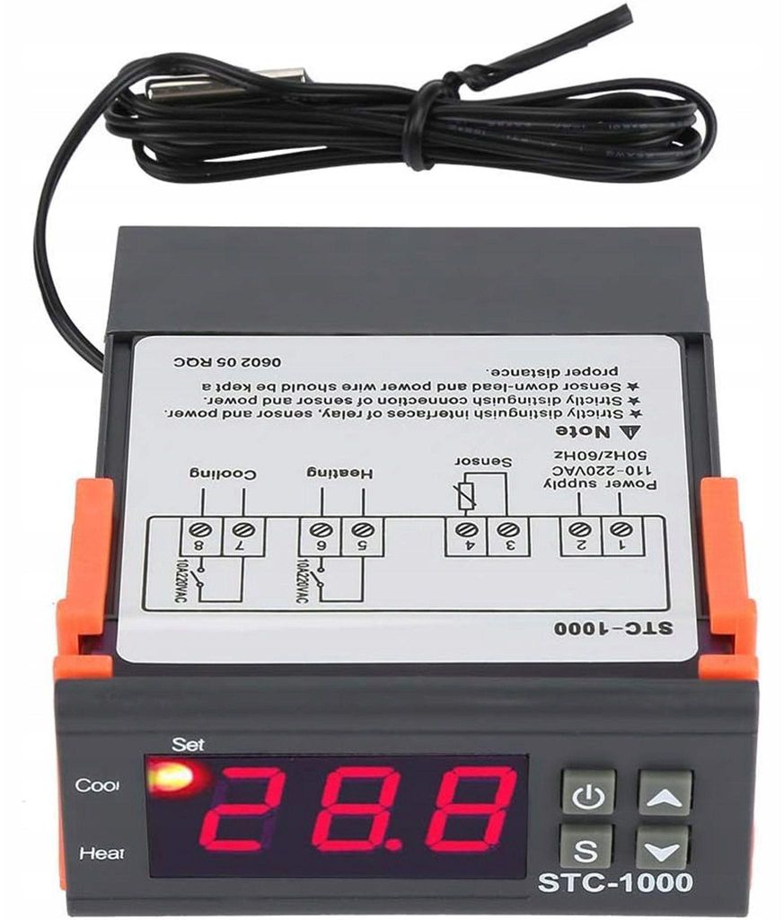 Rosfix STC-1000 – Temperaturregler mit LED-Anzeige | 230V Produktbild 