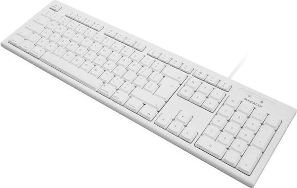 Macally QKEY-UK, erweiterte USB-A 105-Tasten-Tastatur mit Ziffernblock fr Mac, englisches UK-Layout