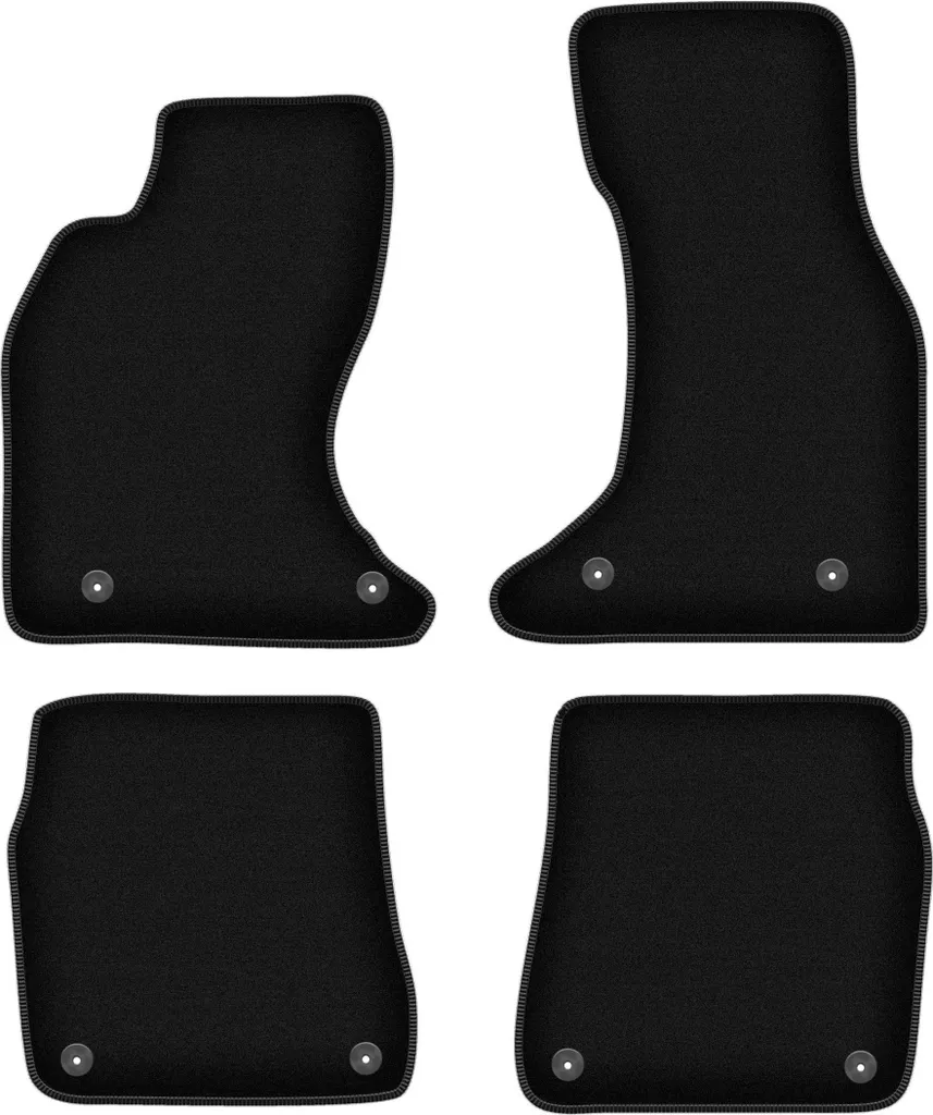 Tappetini su Misura per Audi A6 C5 (97-04) Velluto Nero - Set Completo