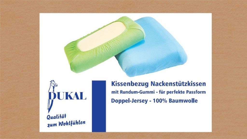 Bezug Nackenstützkissen : Farbe - Camel, Größe - 35-40x65 cm