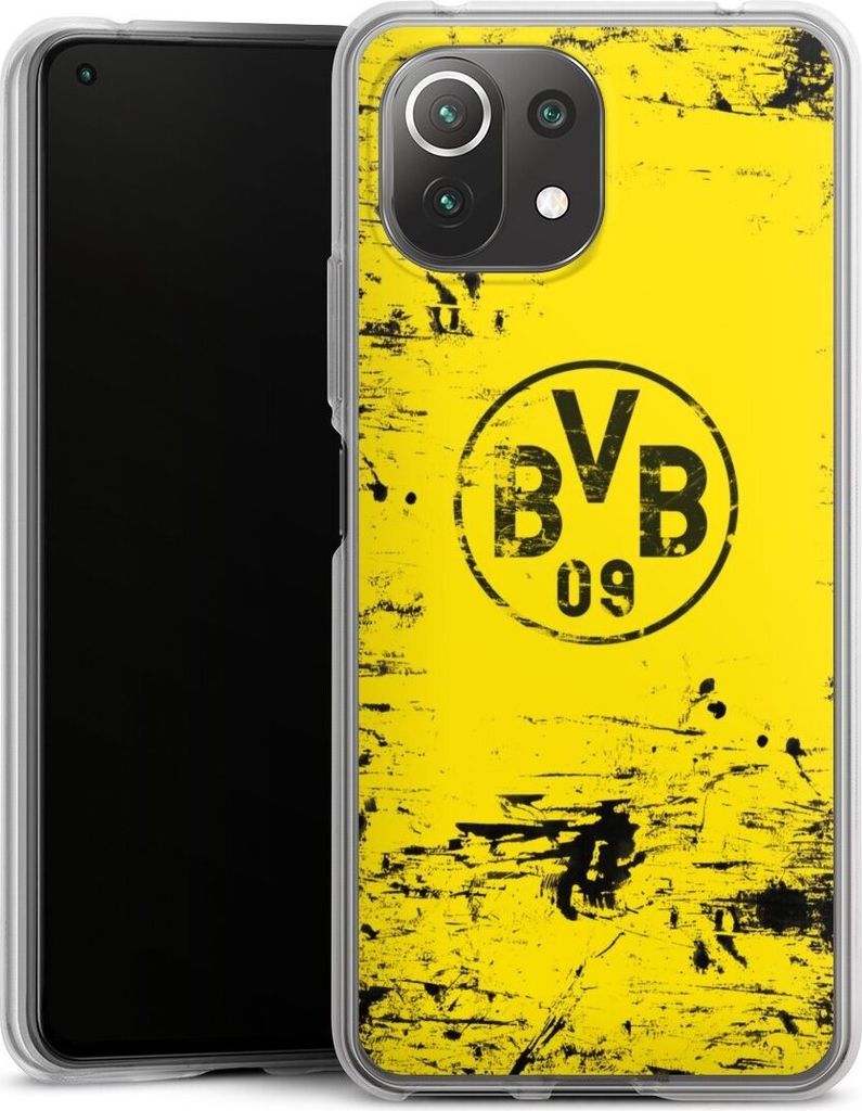 DeinDesign Handyhülle für Xiaomi Mi 11 Lite 5G Silikon Hülle Case Smartphone Schutzhülle BVB Borussia Dortmund Offizielles Lizenzprodukt
