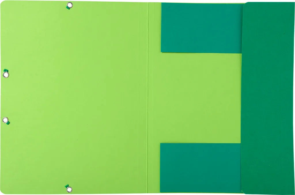 Chemise à élastique A4 Vert foncé en carte recyclée - Lot de 25 pièces