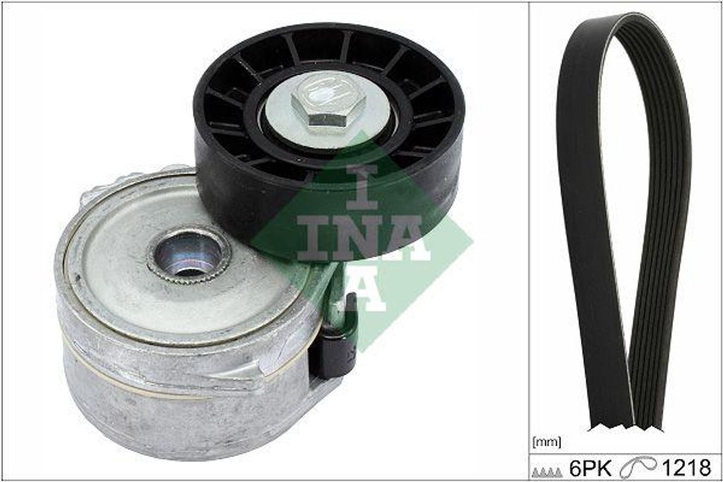 INA 529 0105 10 Keilrippenriemensatz OE 1611278280 kompatibel mit C4, C5, C8, Jumpy, Scudo, Ulysse, C-Max, Focus, Kuga, Phedra, 307, 308, 407, 508,...