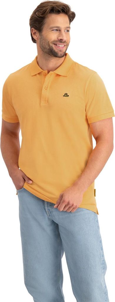 NOMAD Polo Piqué Poloshirt XXL Herren Hellorange Schnelltrocknend Luftige Baumwolle
