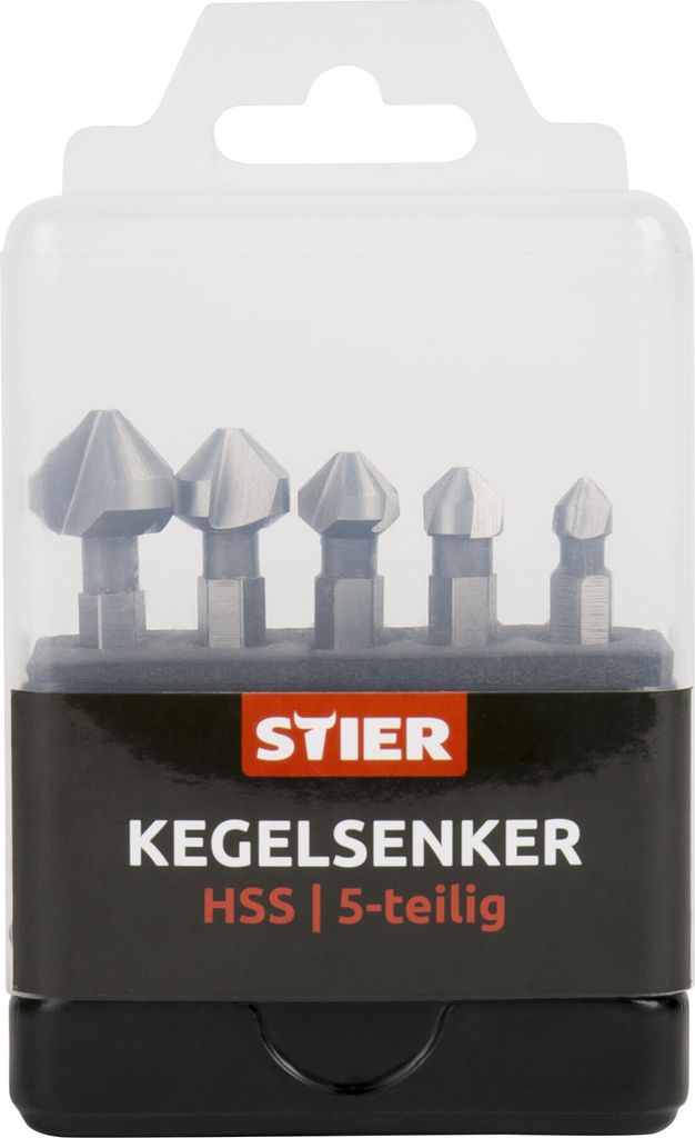 STIER Kegelsenker Set 5-teilig Bit-Schaft 1/4" Produktbild 