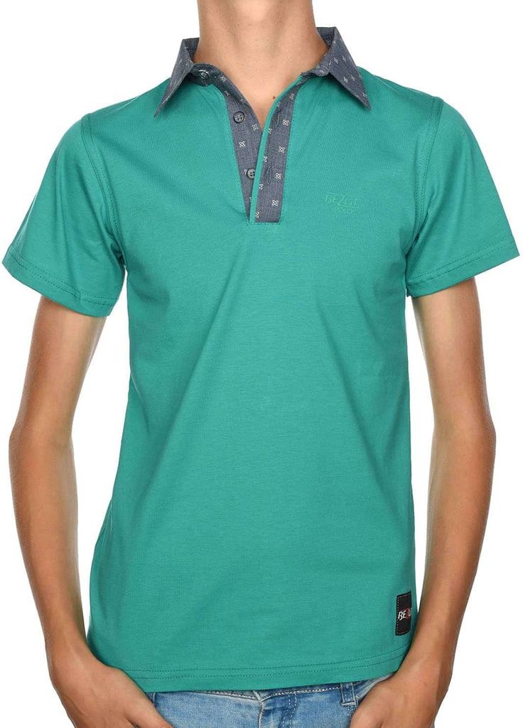 BEZLIT Jungen Polo Shirt mit Kontrastfarben Grün 104