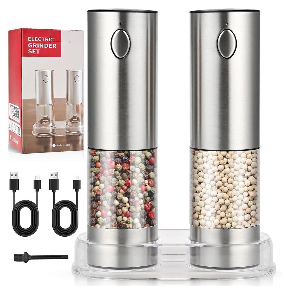 Elektrische Salz- und Pfeffermühle Set, Edelstahl Produktbild 