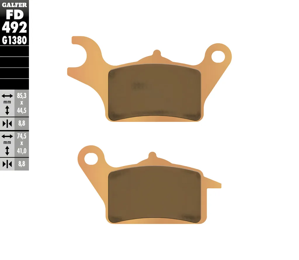 Plaquettes de frein Galfer FD492G1380 Sinter pour scooters urbains