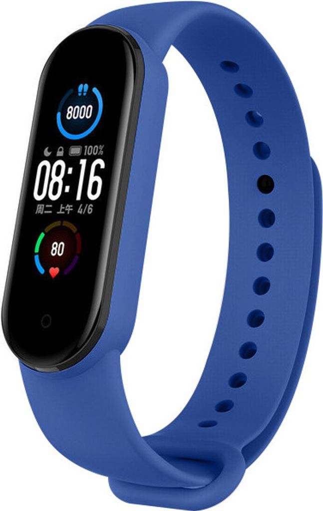 Strap-it Xiaomi Mi Band 6 Armband Silikon (Blau)