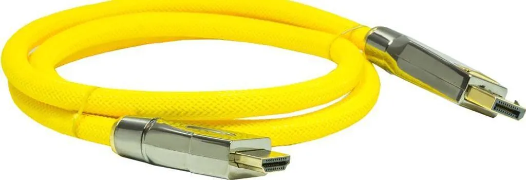 Cavo Python 4K UHD DisplayPort HDMI 2.0 - Nylon Giallo - 1m GC-M0089