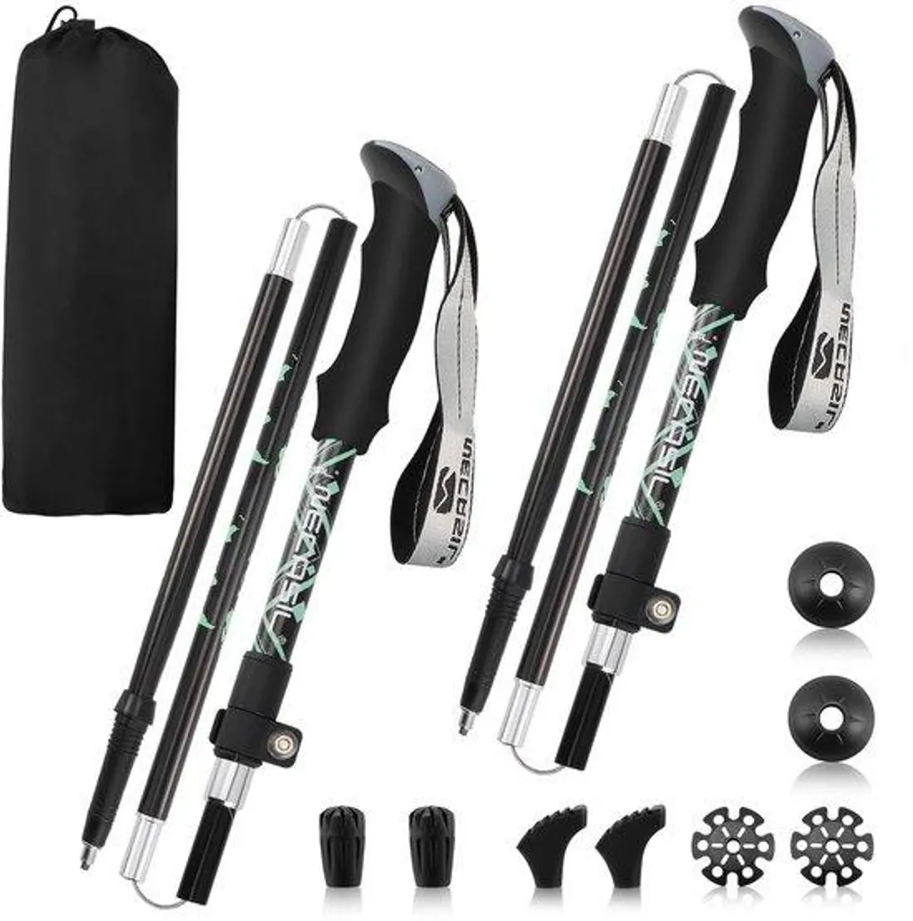 Bâtons de marche télescopiques en carbone pour trail et trekking