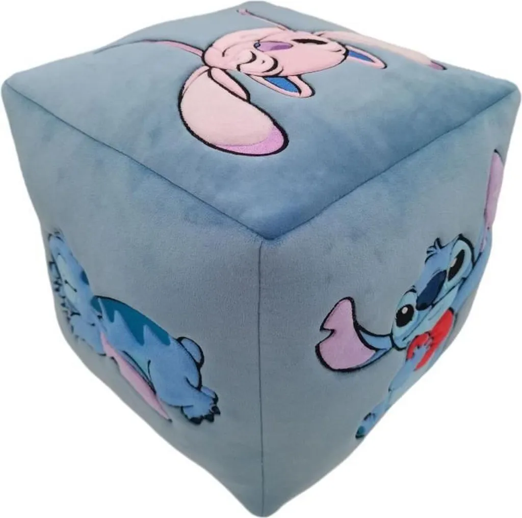 Oreiller Décoratif Stitch Disney Bleu en Peluche pour Chambre d'Enfant