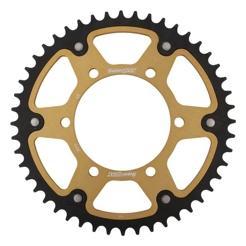 Couronne Moto 48 Dents Or Supersprox Stealth pour Chaîne 520 RST
