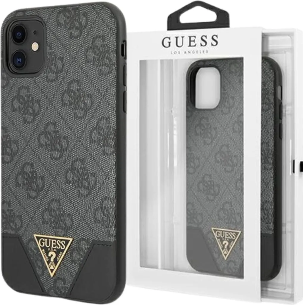 Guess Guhcn61Pu4Ghbk Cover iPhone 11 XR Grigia Triangle 4G