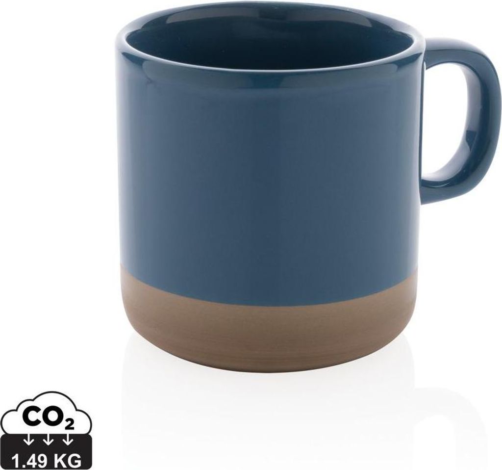 XD Collection - Kaffeebecher, Glasiert, Keramik, 360ml XD168 (Einheitsgröße) (Blau)