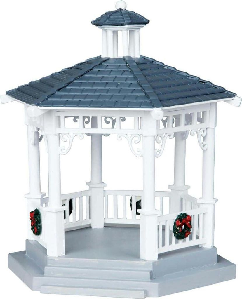 Figura natalizia Gazebo in plastica con decorazioni Immagine del prodotto 